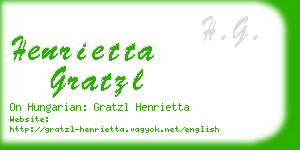 henrietta gratzl business card